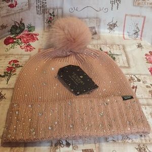 Victoria's Secret Rhinestone Pom-Pom Hat